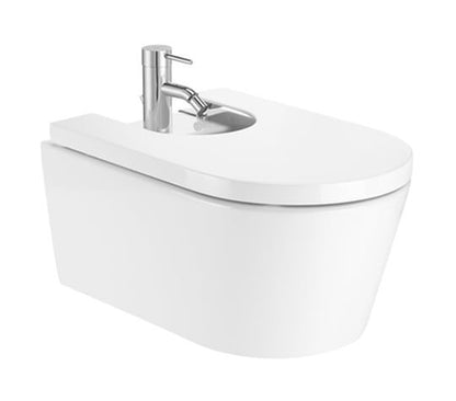 Væghængt Bidet Hvid 37x56 cm med Overløb 8433290460117