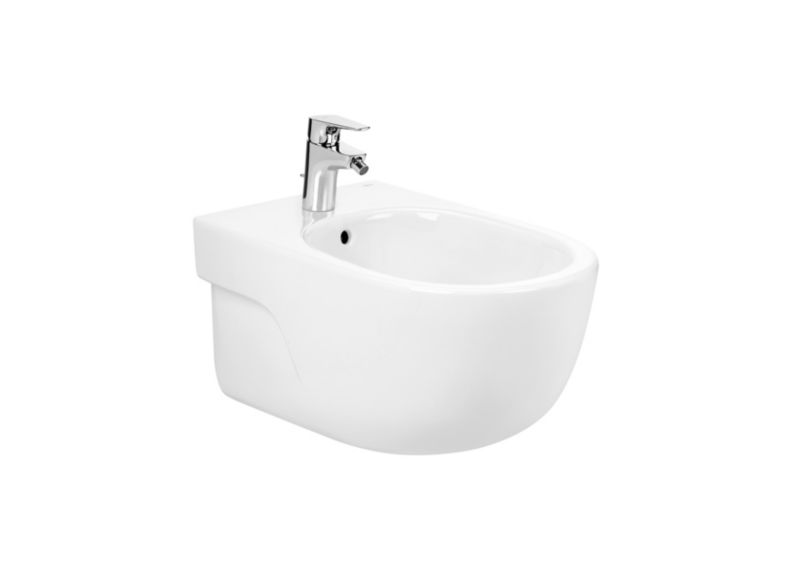 Væghængt Bidet Rundt Hvid Keramik 36x56 cm
