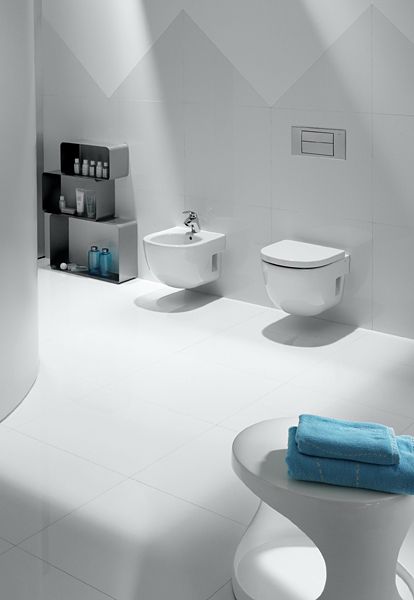 Væghængt Bidet 48 cm Hvid med Overløb
