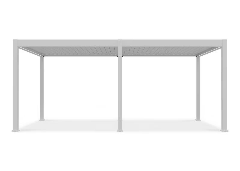 Bioklimatisk Pergola 3x6 m Hvid med LED