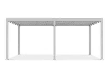Bioklimatisk Pergola 3x6 m Hvid med LED