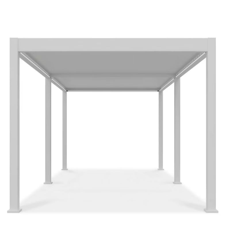 Bioklimatisk Pergola 3x6 m Hvid med LED