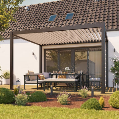 Bioklimatisk Pergola Breva 3x4 m Grå