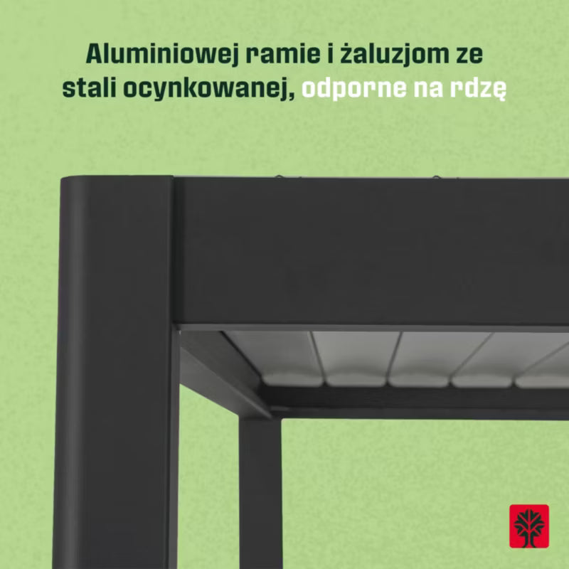 Bioklimatisk Pergola Breva 3x4 m Grå