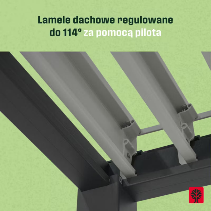 Bioklimatisk Pergola Breva 3x4 m Grå