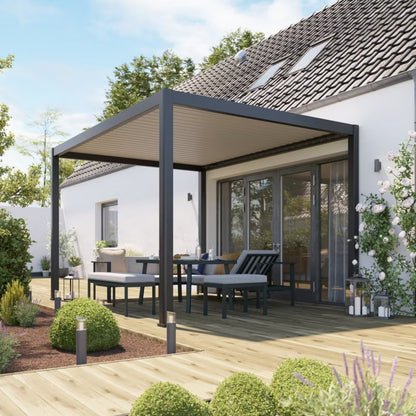 Bioklimatisk Pergola Breva 3x4 m Grå