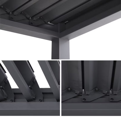 Bioklimatisk Pergola Sola 3x3 m Antracit Stål