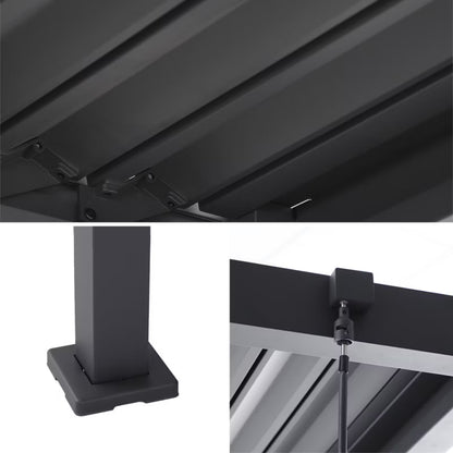 Bioklimatisk Pergola Sola 3x4 m Antracit Stål