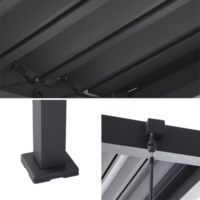 Bioklimatisk Pergola Sola 3x4 m Antracit Stål