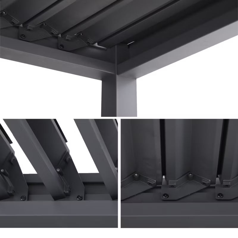 Bioklimatisk Pergola Sola 3x4 m Antracit Stål