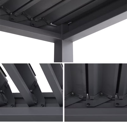 Bioklimatisk Pergola Sola 3x4 m Antracit Stål
