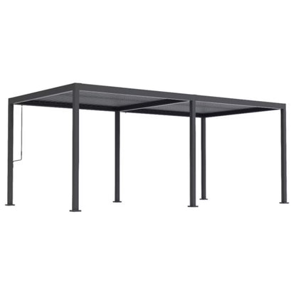 Bioklimatisk Pergola Sola 3x6 m Antracit Stål