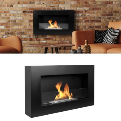 Biokamin GMT Box 650 x 400 mat-sort med glas, 1 stk.