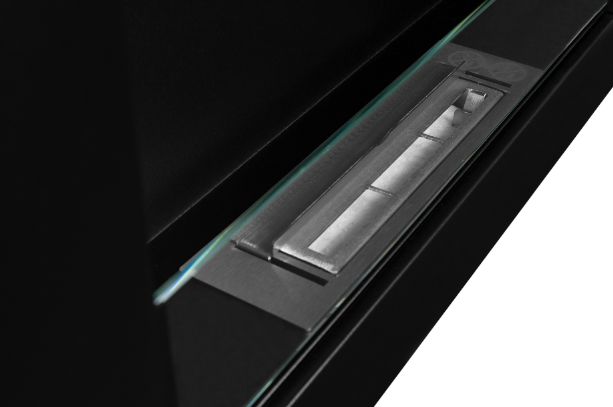 Biokamin GMT Box 650 x 400 mat-sort med glas, 1 stk.