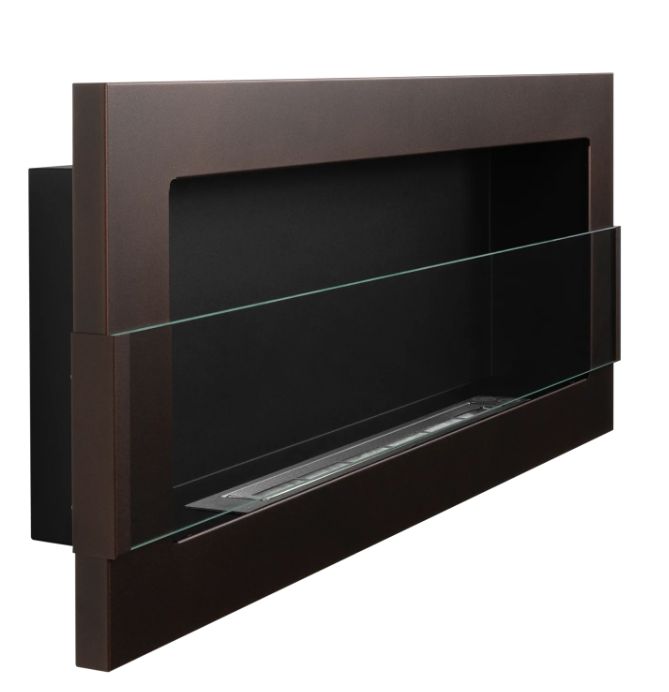 Biokamin BiokominkiGMT væghængt med glas 900x400 brun 1 stk.