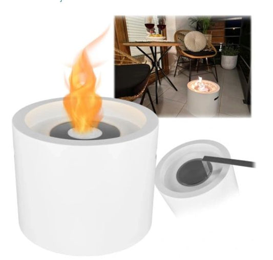 Fritstående biokamin BiokominkiGMT Moon Mini mat hvid 1 stk.