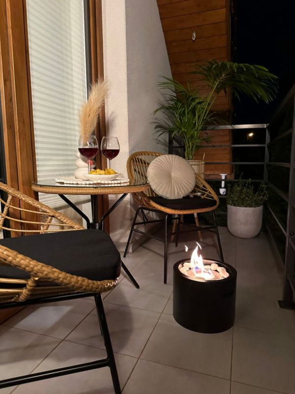 Fritstående biokamin Moon Mini sort – 1 stk.