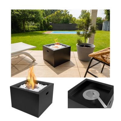 Fritstående Biopejs Novium 43,5x32,5 cm Sort Mat