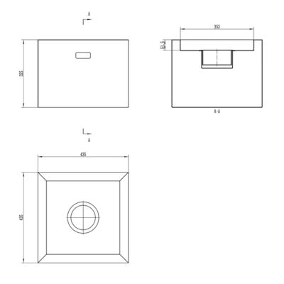 Fritstående Biopejs Novium 43,5x32,5 cm Sort Mat
