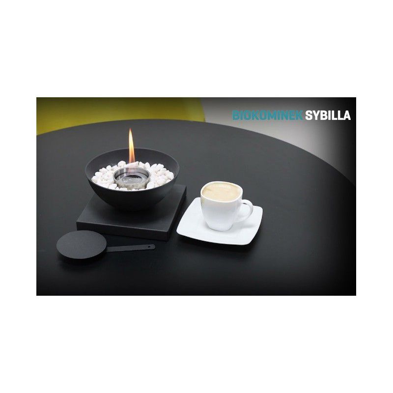 Bordpejs Sybilla 18x18x11 cm Sort Stål BK11017