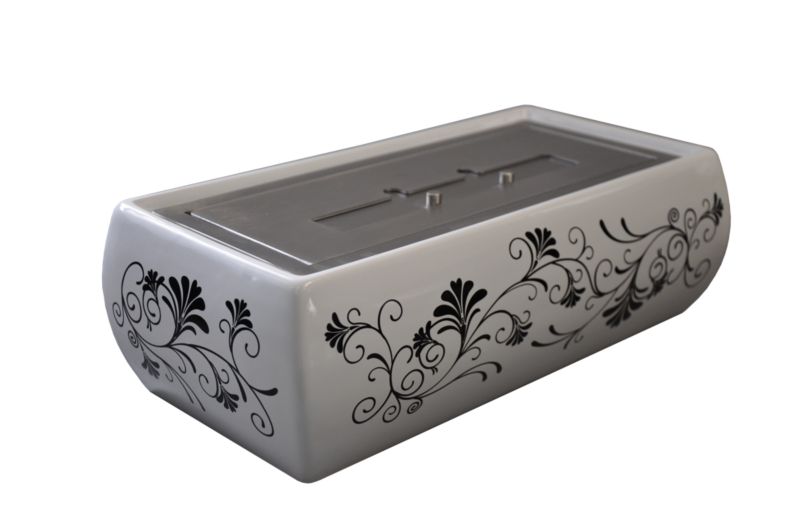 Fritstående Biokamin Keramisk 32x16 cm Hvid