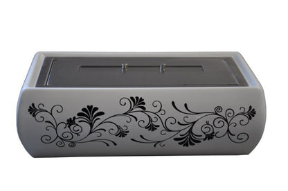 Fritstående Biokamin Keramisk 32x16 cm Hvid