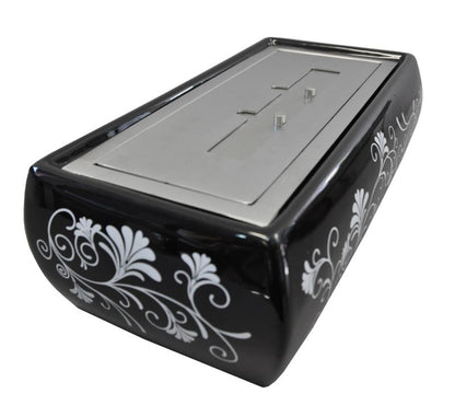 Fritstående Biokamin Hiacynt 32x16 cm Keramisk Sort