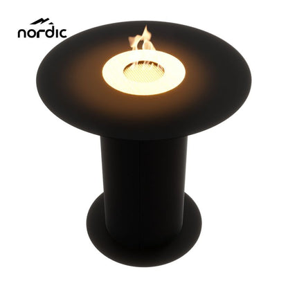 Fritstående Biokamin Sylar Table Ø49 cm Sort