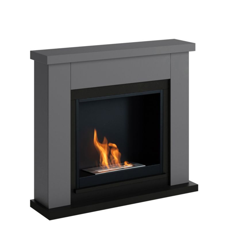 Biokamin Frode 99x88,3 cm Grå MDF