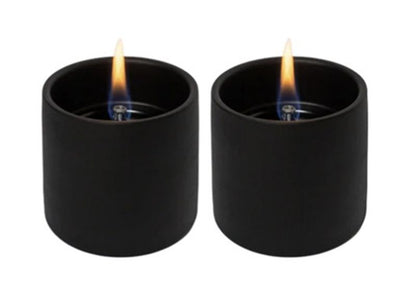 Bordlanterne BREEZE 8 Ø9x7,5 cm Sort 2-Pak