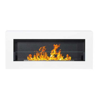 Vægmonteret biopejs Box med glas 900 x 400 mm hvid