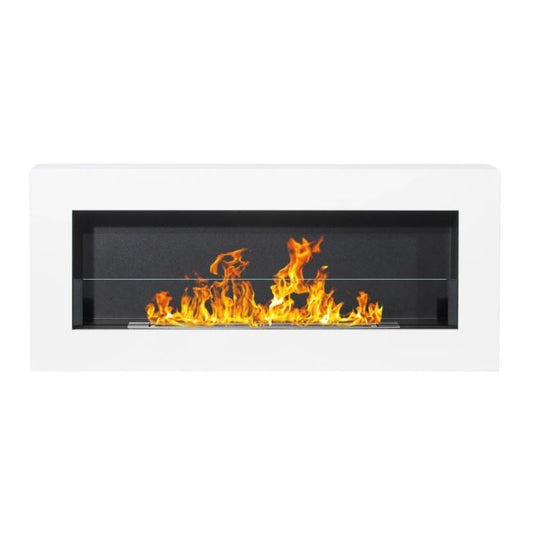 Vægmonteret biopejs Box med glas 900 x 400 mm hvid