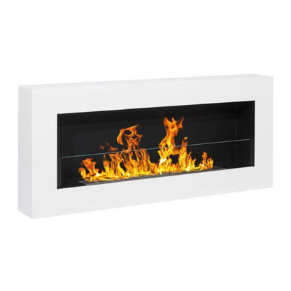 Vægmonteret biopejs Box med glas 900 x 400 mm hvid
