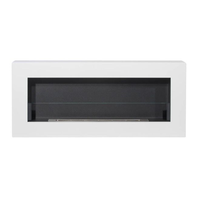 Vægmonteret biopejs Box med glas 900 x 400 mm hvid