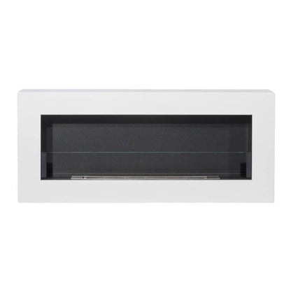Vægmonteret biopejs Box med glas 900 x 400 mm hvid