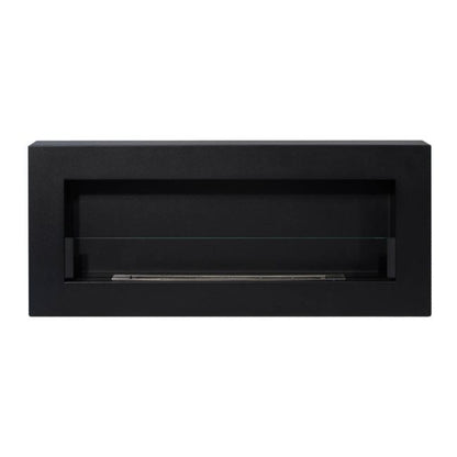 Vægmonteret biopejs Box med glas 900 x 400 mm sort