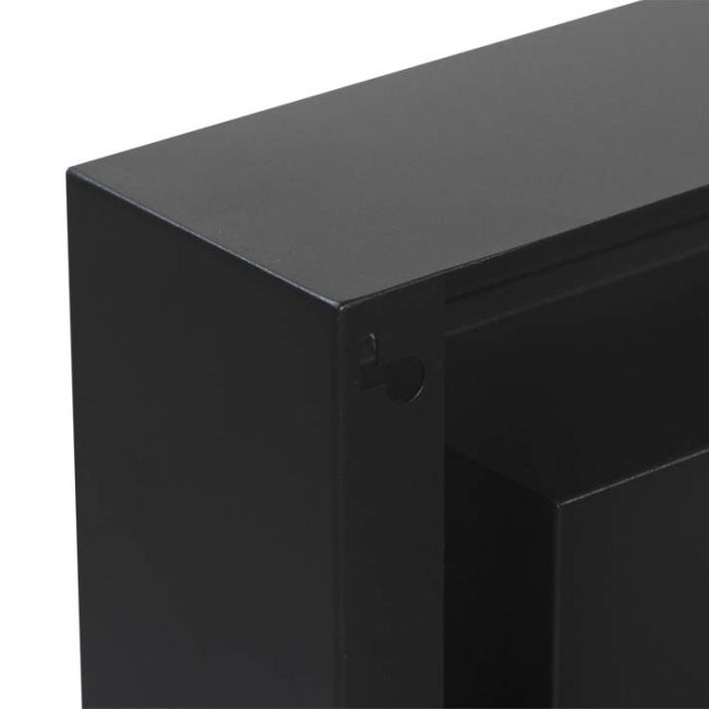 Vægmonteret biopejs Box med glas 900 x 400 mm sort