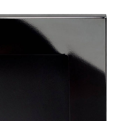 Hængende biopejs med glas 1200 x 400 mm sort højglans