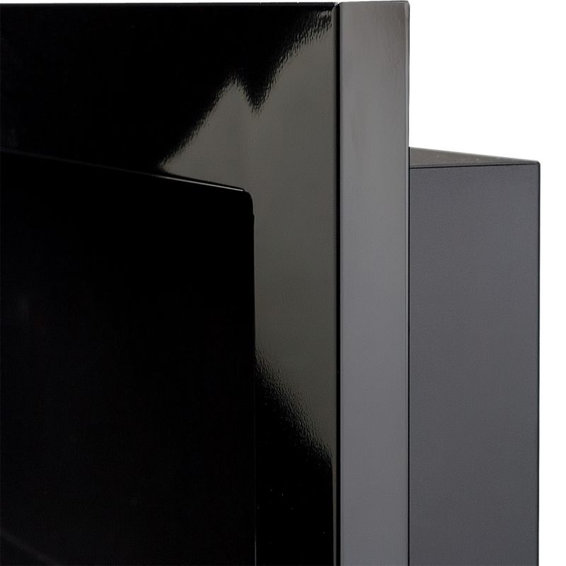 Væghængt Biopejs 90x40 cm Sort Blank med Glas