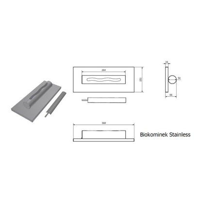 Fritstående Biopejs 36x15 cm Sort Blank