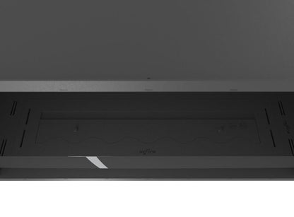 Biopejs til Indbygning SLIM 104,4x49,4 cm Sort med Glas