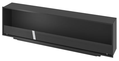 Indbygningsbiokamin SLIM 200 cm Sort med Glas