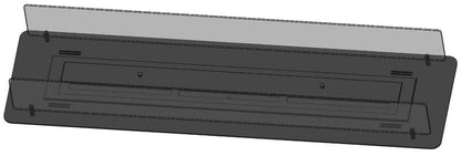 Biopejs til Indbygning 100x32 cm Sort med Glas