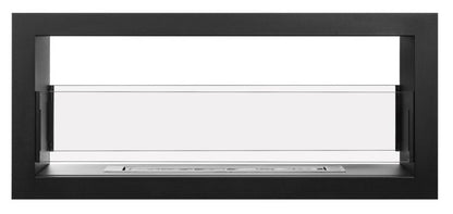 Gennemgående Biopejs Dual 90 cm Sort med Glas