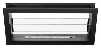 Gennemgående Biopejs Dual 90 cm Sort med Glas