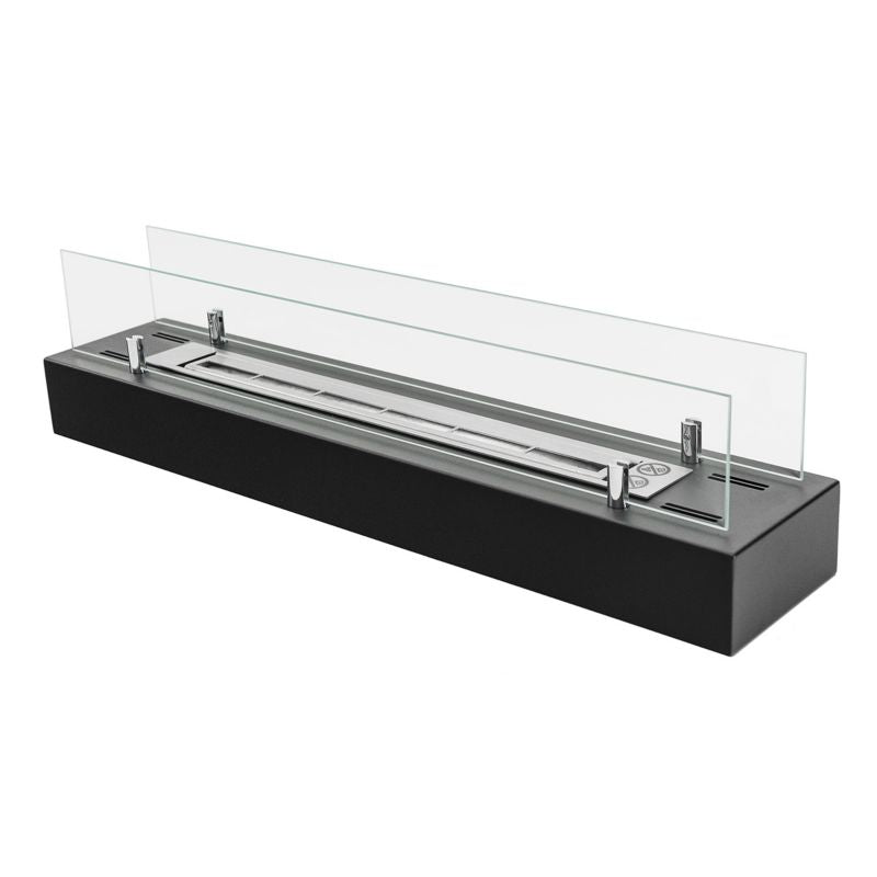Fritstående Biokamin 70 cm Sort med Glas