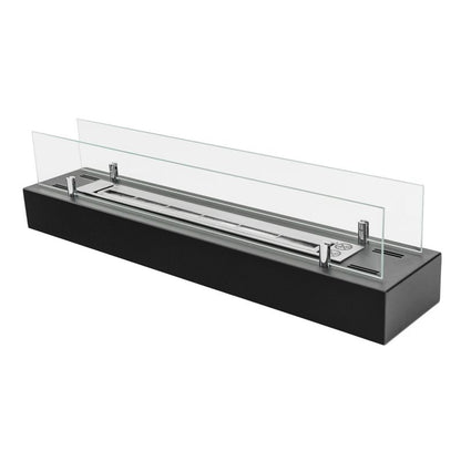 Fritstående Biokamin 70 cm Sort med Glas
