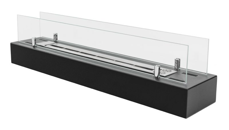 Fritstående Biokamin 70 cm Sort med Glas