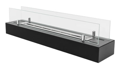 Fritstående Biokamin 70 cm Sort med Glas