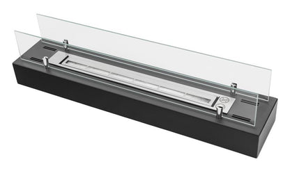 Fritstående Biokamin 70 cm Sort med Glas